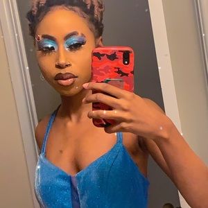 Blue prom dress